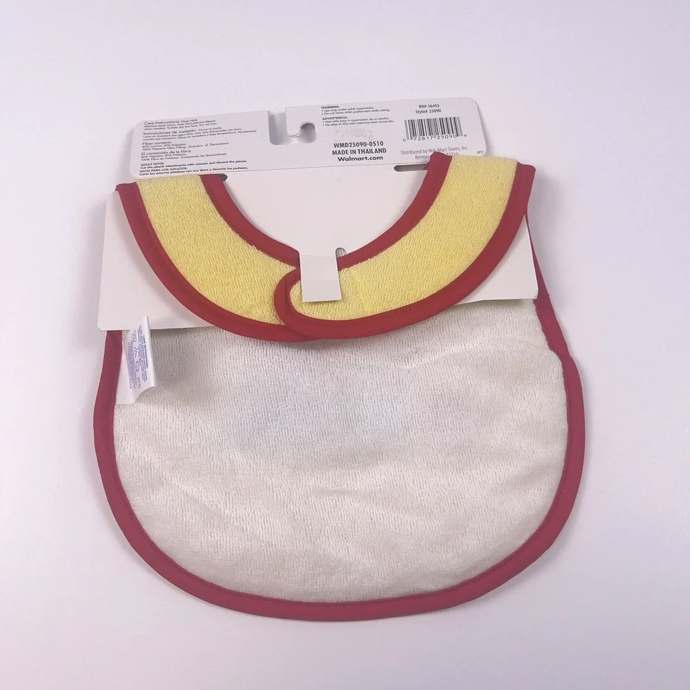 Vintage 2009 Parent's Choice Embroidered Baby Bib Yellow 